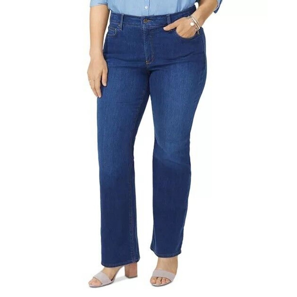 NYDJ Barbara Bootcut Lift Tuck Womens 14 Stretch Dark Wash High Rise Denim Jeans